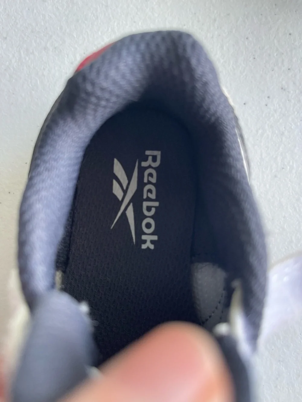 Reebok Toddler Shoes Size 5 White Red Navy Hook & Loop Sneakers